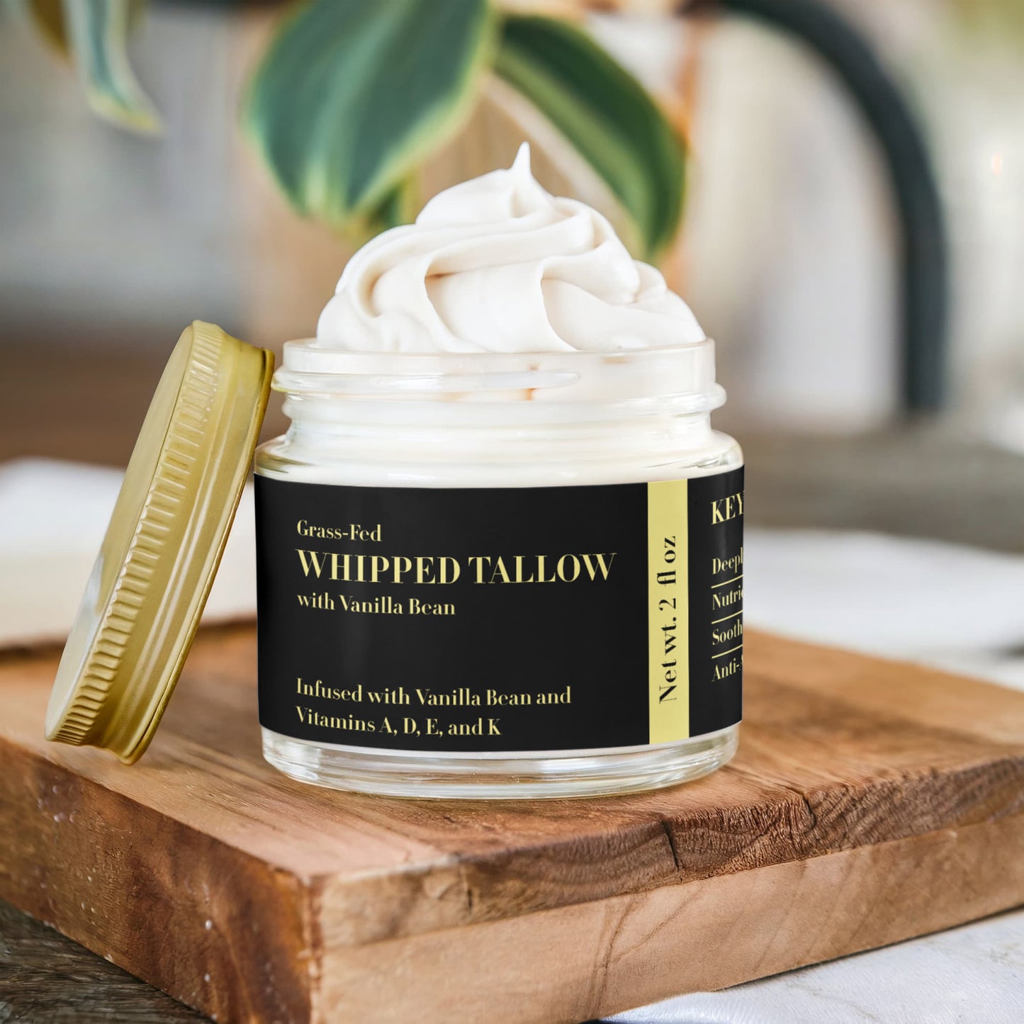 Grass-Fed Whipped Tallow Balm with Vanilla Bean