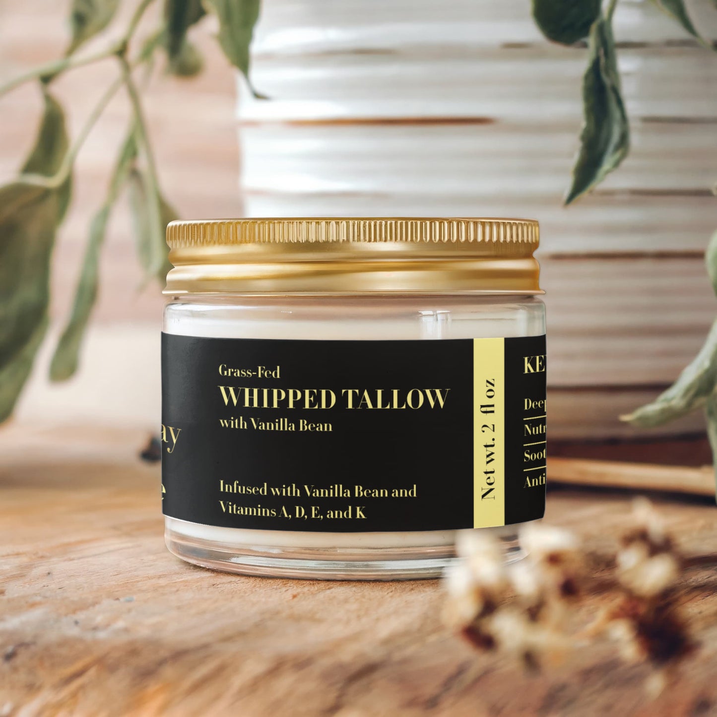 Grass-Fed Whipped Tallow Balm with Vanilla Bean