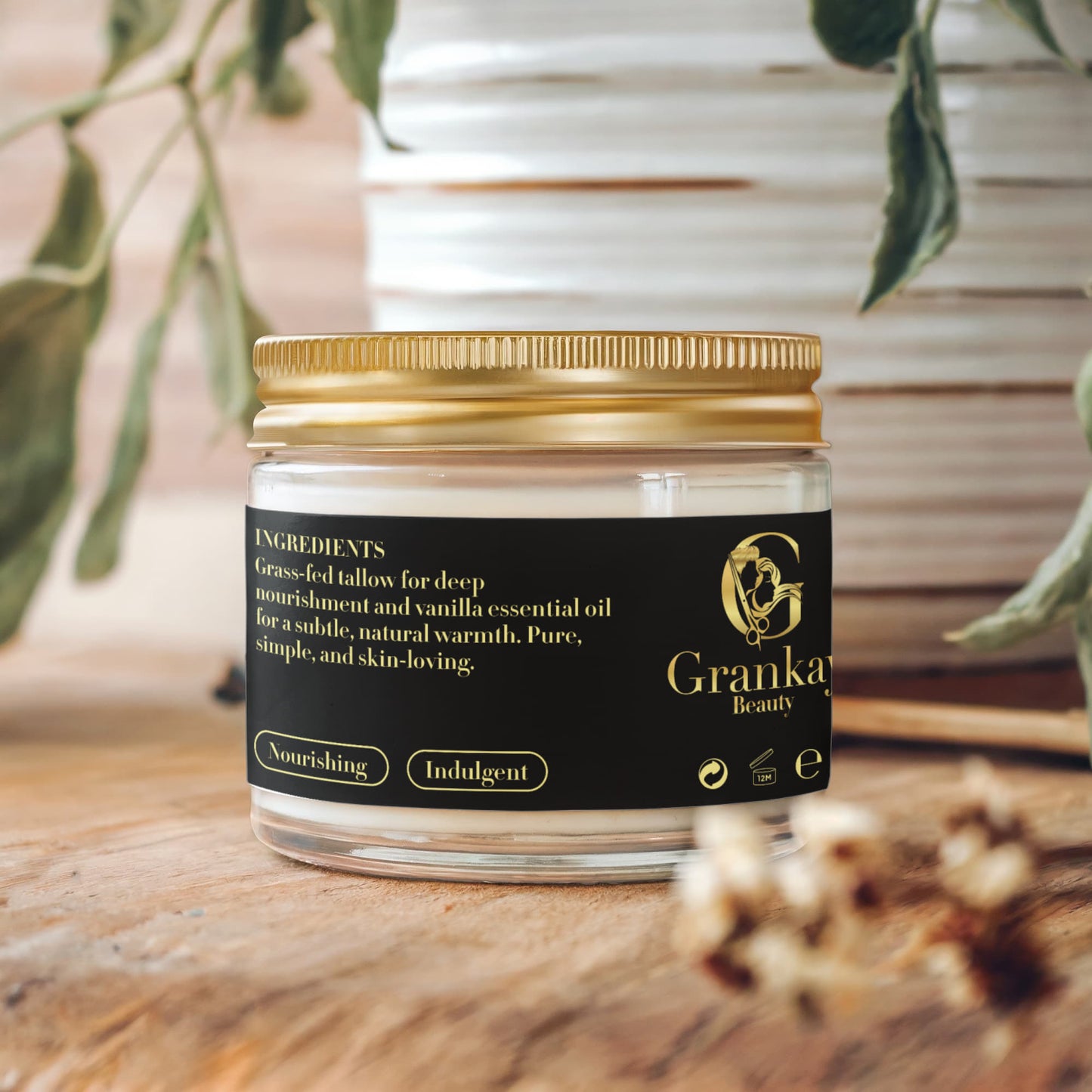 Grass-Fed Whipped Tallow Balm with Vanilla Bean