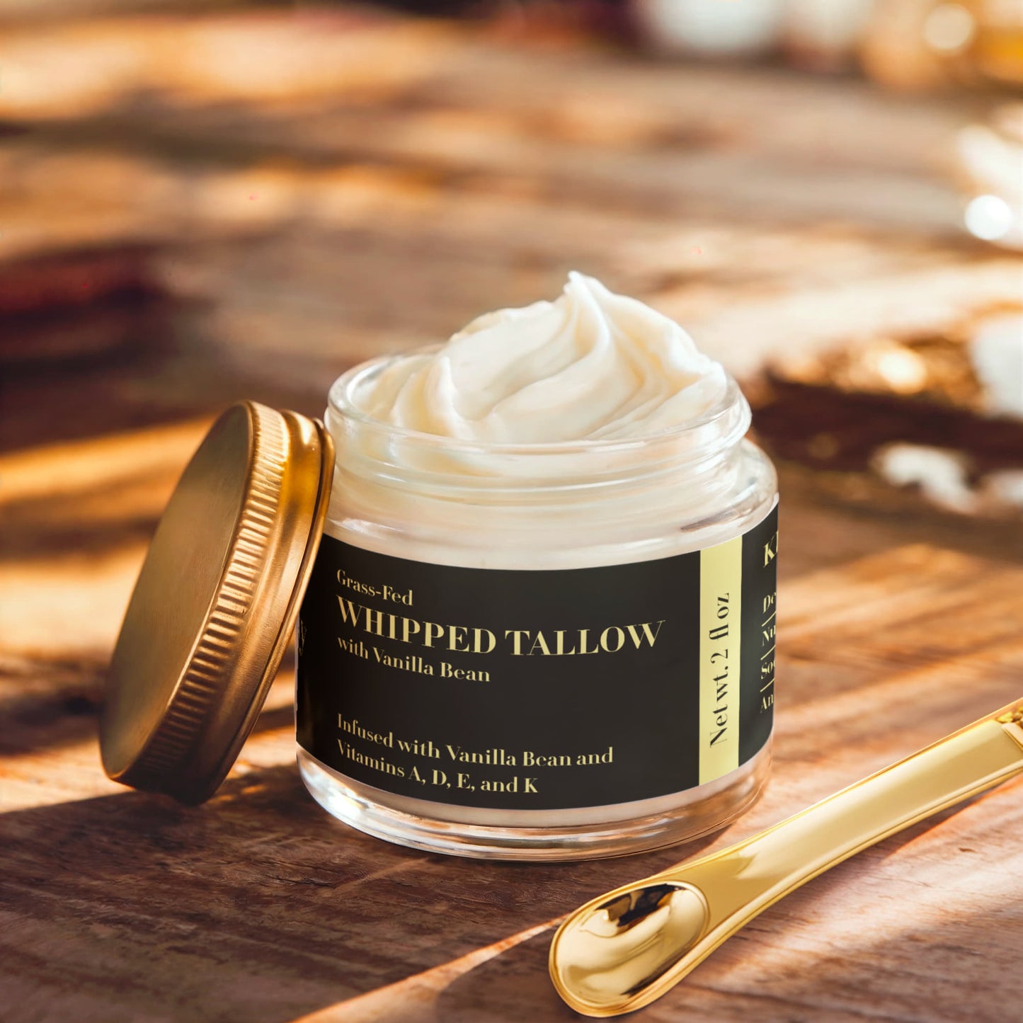 Grass-Fed Whipped Tallow Balm with Vanilla Bean
